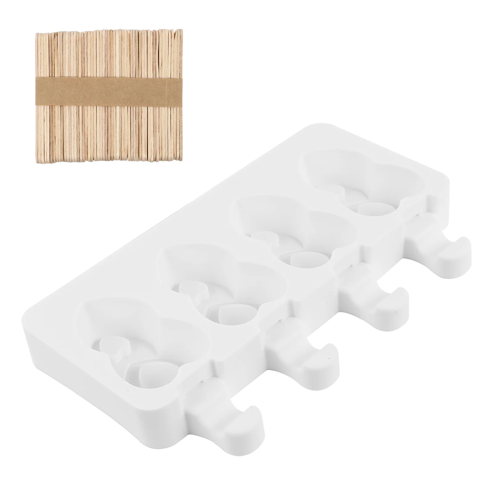 

Popsicle Ice Pop Mold Maker Silicone Tray Containers Mould Molds Holder Frozen Freezer Reusable Cream