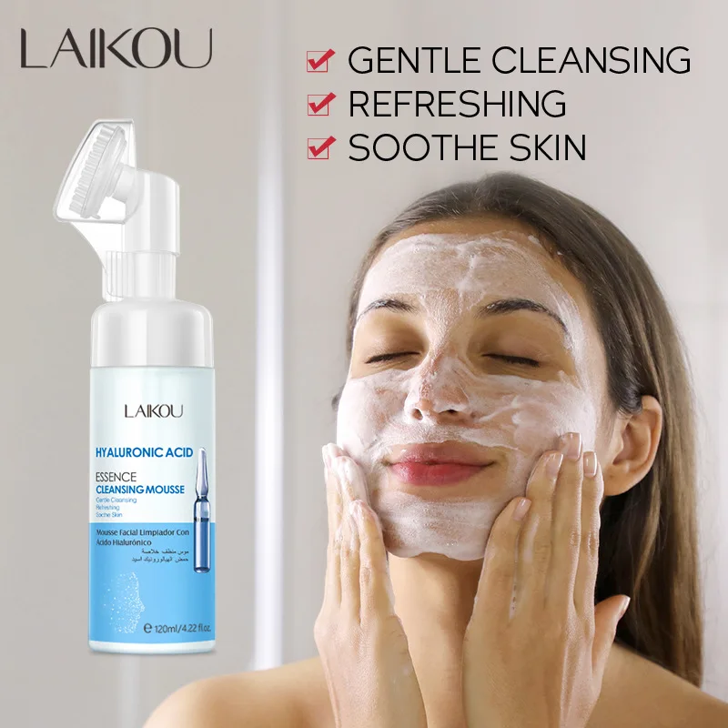 

LaiKou Hyaluronic Acid Facial Cleansing Mousse Mild Cleaning,Oil Control,and Moisturizing Facial Cleanser Skin Care Product