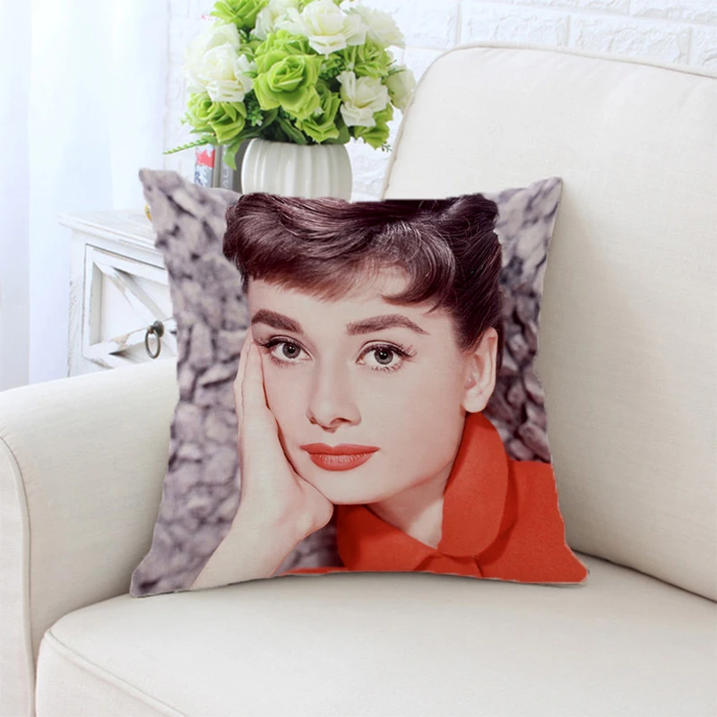 

Диванные подушки для кино и телевидения Star H-подушка Хепберн, Декоративные Чехлы, наволочки для подушек, наволочки для подушек, наволочки из шелка