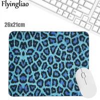 leopard print blue mouse pad anti slip waterproof 21 26cm mouse pad school supplies office accessories office desk set