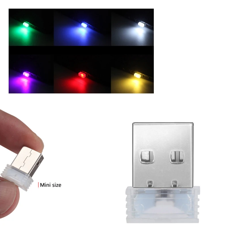 

Mini USB Light LED Modeling Car Ambient Light Multicolor Interior Light Car Decorative Lamp Auto Interior Lighting Supplies