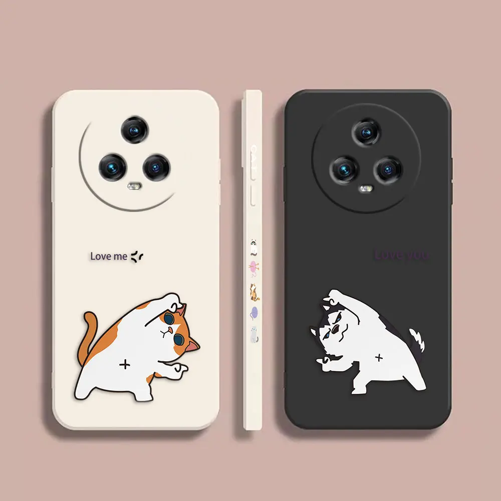 

Case For Honor MAGIC 4 5 Note 10 V10 V20 V30 V40 X10 X20 X30 X40 X40I PLAY 4 5T 6T PRO MAX 5G Case Funda Shell Funny Couple Cats