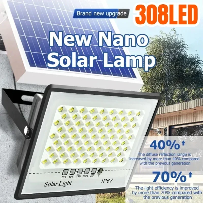 308LED солнечные фонари уличный сад отражатель садовые здания солнечный свет IP67