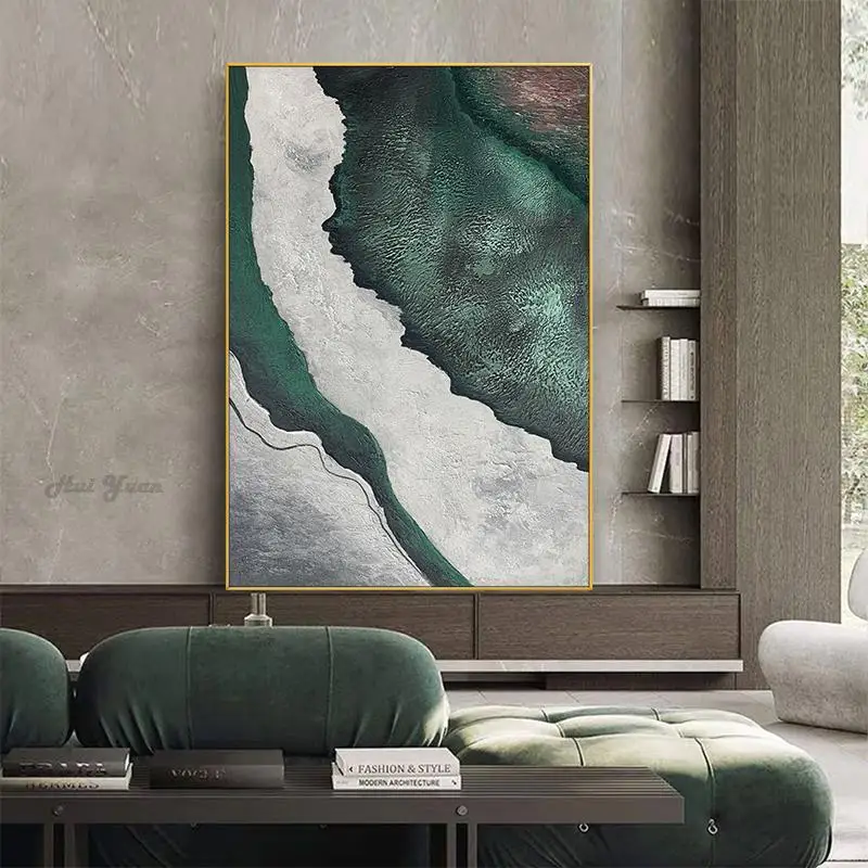 

Abstract Art Modern Decor Painting Knife Wall Poster Canvas Picture Frameless Handmade Acrylic Texture Design Room Decoration