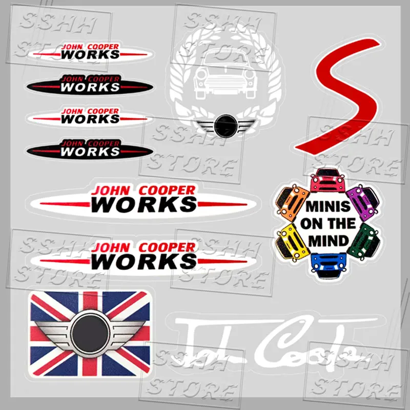 

Автомобильные аксессуары, наклейка с национальным флагом, наклейка на весь корпус, наклейка на окно для Mini JCW John Cooper Works
