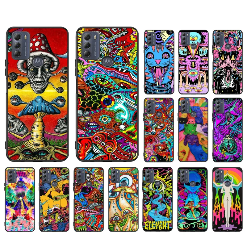 

Colourful Psychedelic Trippy Art Phone Case for Motorola Moto G 5G G50 G30 G10 G60 G Pure G Stylus G40 Fusion G Play G Power