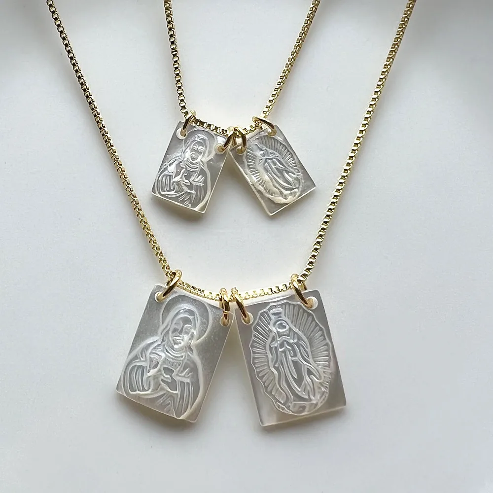 Продвижение! Ожерелье с натуральным жемчугом Материнского Чертога Иисуса в форме Сердца, размеры 8х11 мм и 12х16 мм.