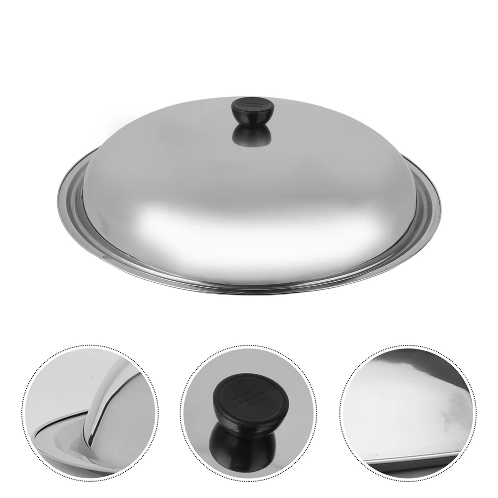 

Lid Pan Pans Stainless Steel Potmetalhandled Scald Anti Cover Saucepan Frying Lids Pots