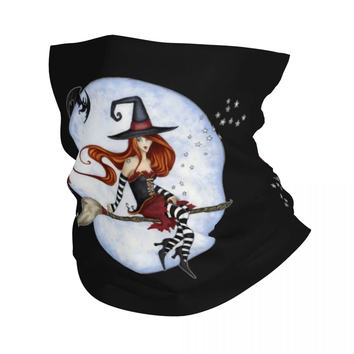 

Хэллоуин ведьма лунный свет катание бандана зимний шейный обогреватель мужской ветрозащитный шарф для лица для походов Готический оккультный Гетр повязка на голову
