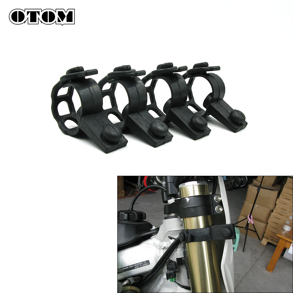 

OTOM 4pcs Motorcycle Headlight Straps Headlight Fairing Rubber Straps Dirt Bike Headlamp Fix Brackets Straps For KTM XCW EXCF TC