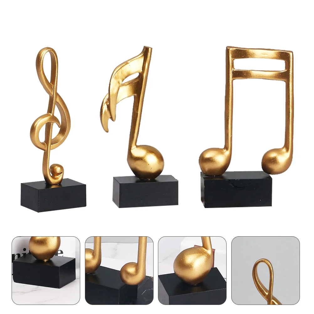 

Music Note Decor Decorations Piano Musical Decoration Sculpture Statue Party Gold Figurine Room Bedroom Notes Ornament Symbol
