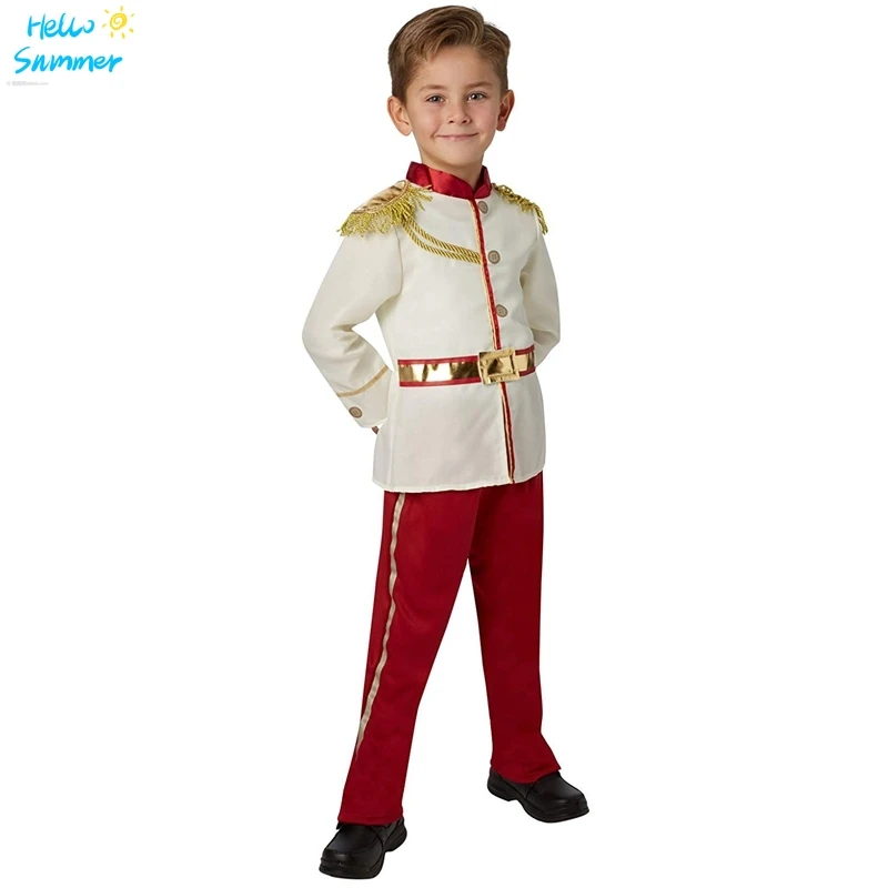 

Handsome Boy Middle Ages Noble Royal Charming Prince Child Kids Carnival Party Halloween Cosplay Costumes