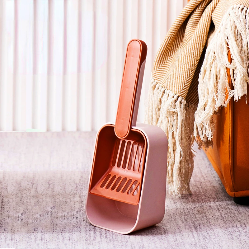 

Cat Litter Shovel with Base Cats Litter Scoop Plastic Pets Poop Sand Toilet Clean Artifact Tool Pet Supplies