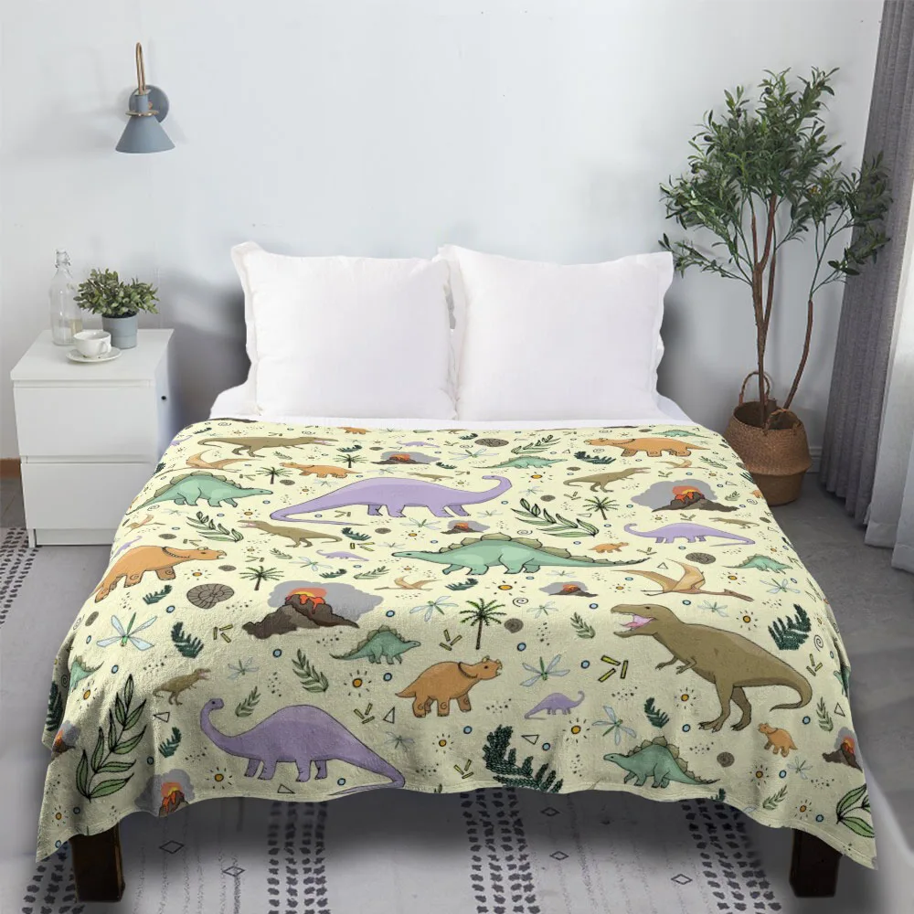 

Dinosaurs! Thanksgiving Gifts Bed Boho Thread Knitted Chunky Sofa Throw Blanket