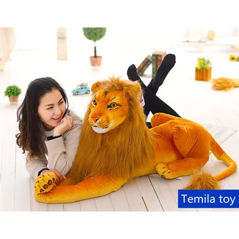 [Забавная] Большая мягкая плюшевая кукла в виде льва 85 см