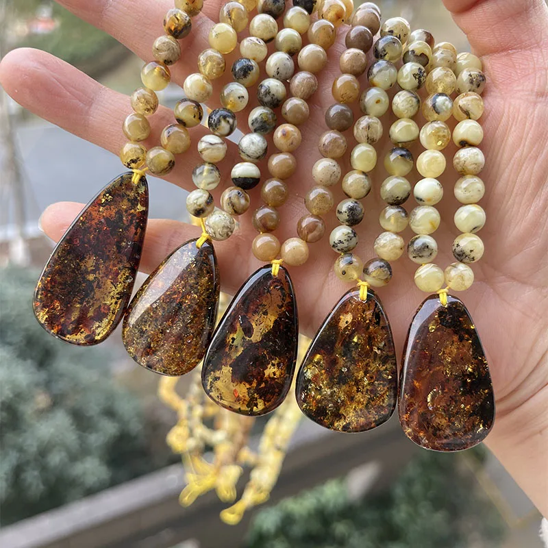 6 5 мм 100% оригинальный янтарный кулон ожерелье подарок натуральный камень круглые