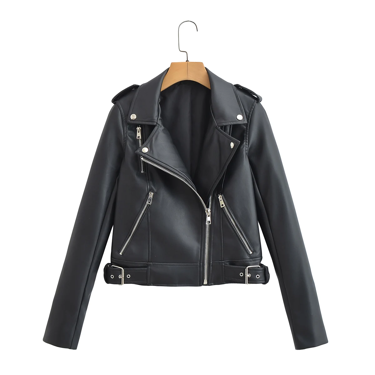 

Женская куртка из ПУ кожи, из полиэстера