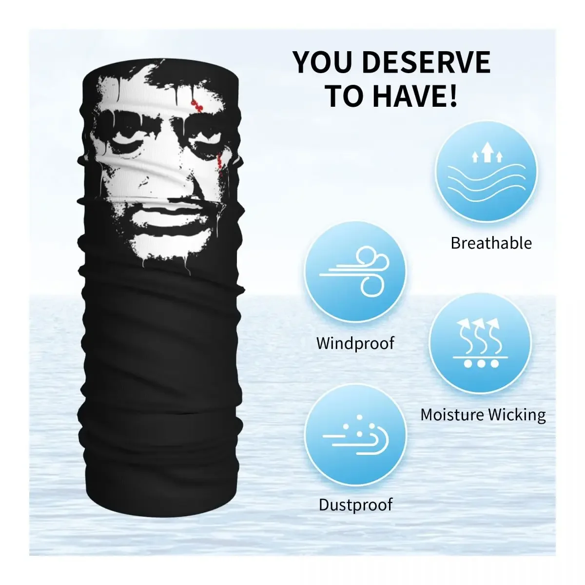 Женская зимняя бандана-Балаклава с принтом