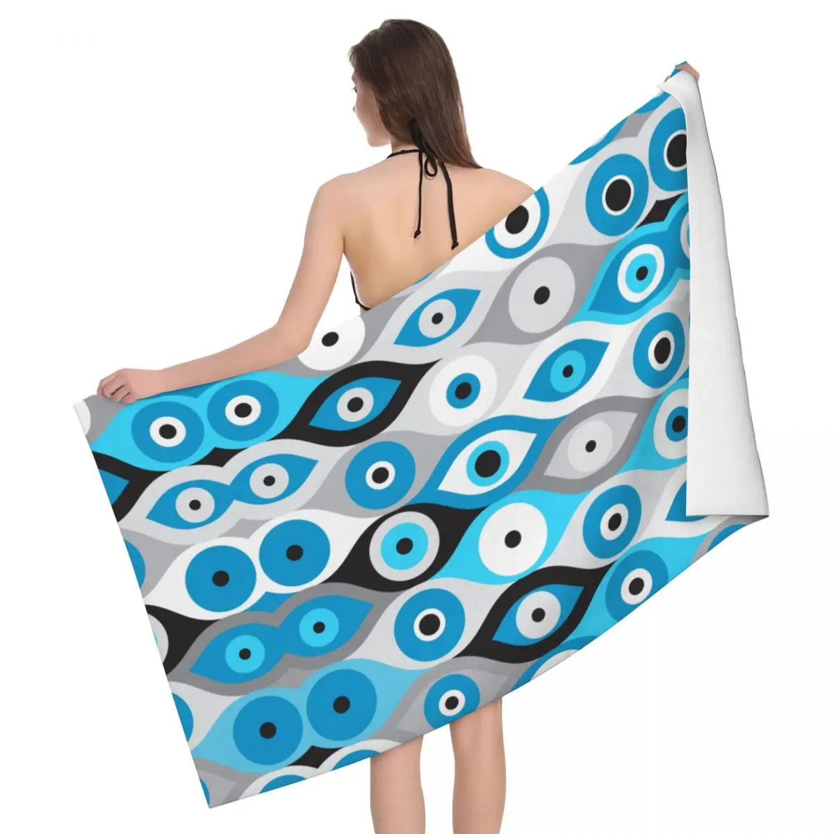 Quick Drying Nazar Amulet Boho Shower Yoga Towels
