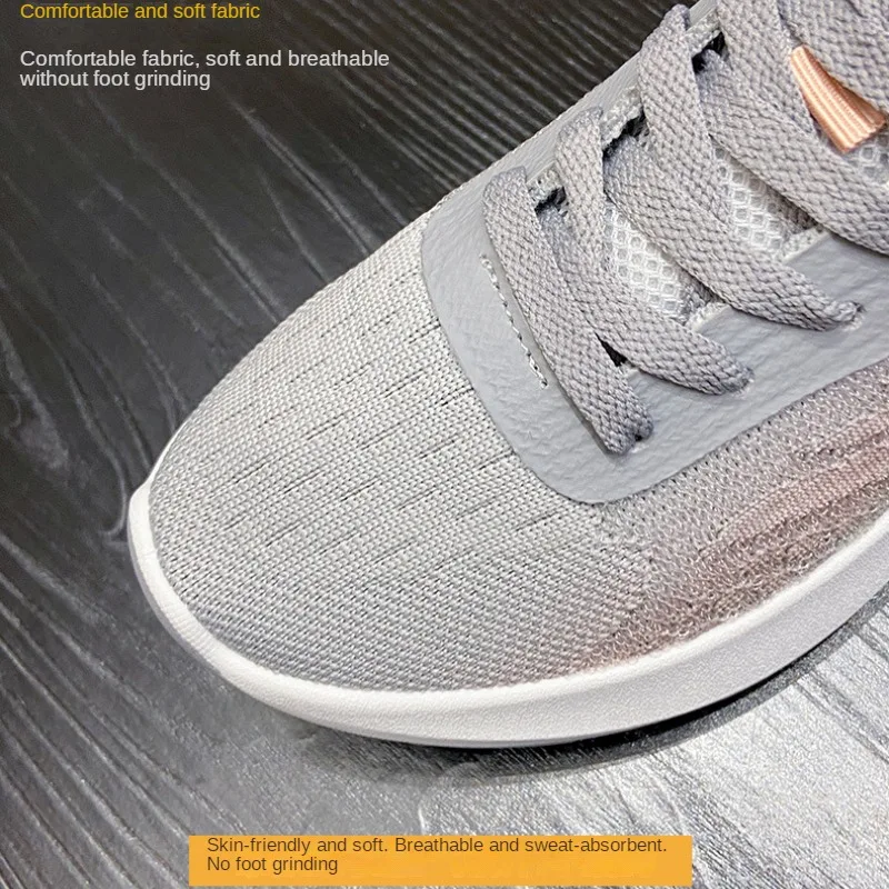 Breathable Sports Shoes Sneakers For Women 2023 Casual Sneaker Korean Running Shoe Thick Soled Platform Round Toe Zapatos Mujer