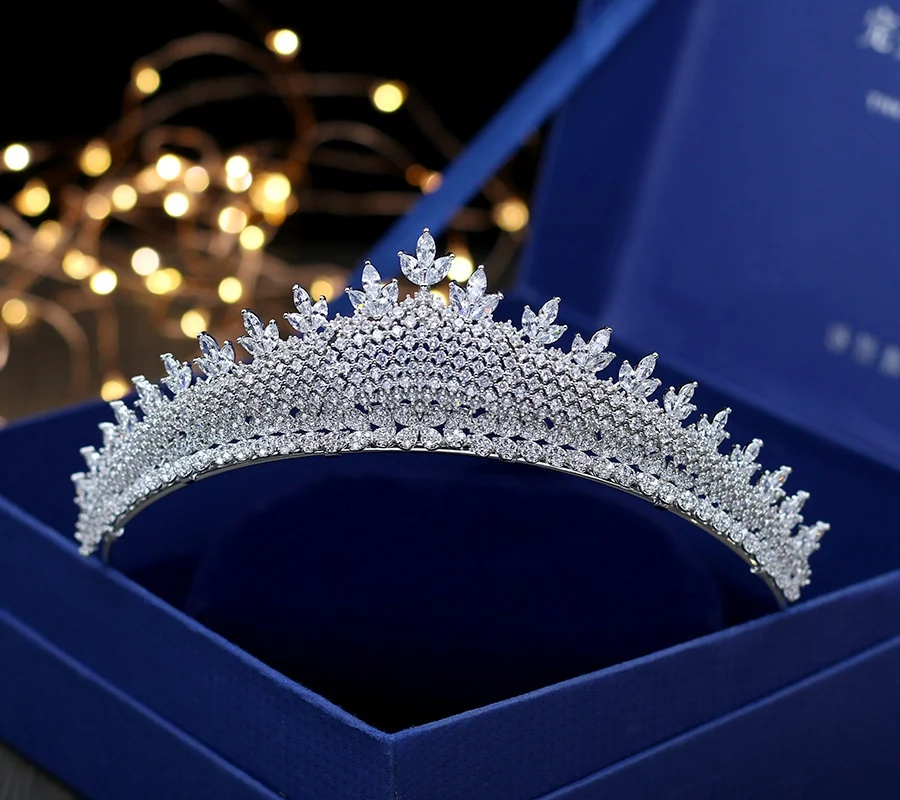 

New Korean Style Bridal Full Zircon Crown Wedding Hair Accessories Birthday Party Wedding Dress Formal Dress Accessories