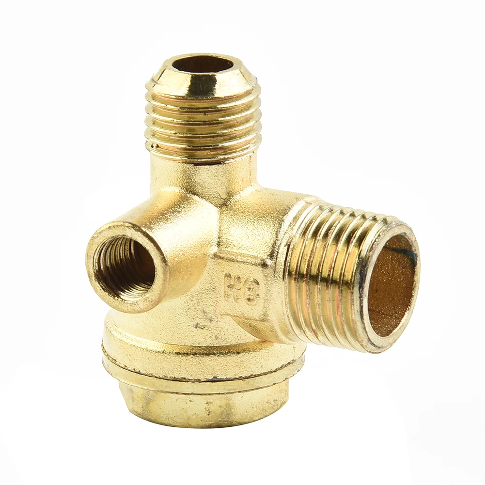 

3-Way Unidirectional Check Valve Connect Pipe Fittings Zinc Alloy High Quality Air Compressor Replacement Check Valve