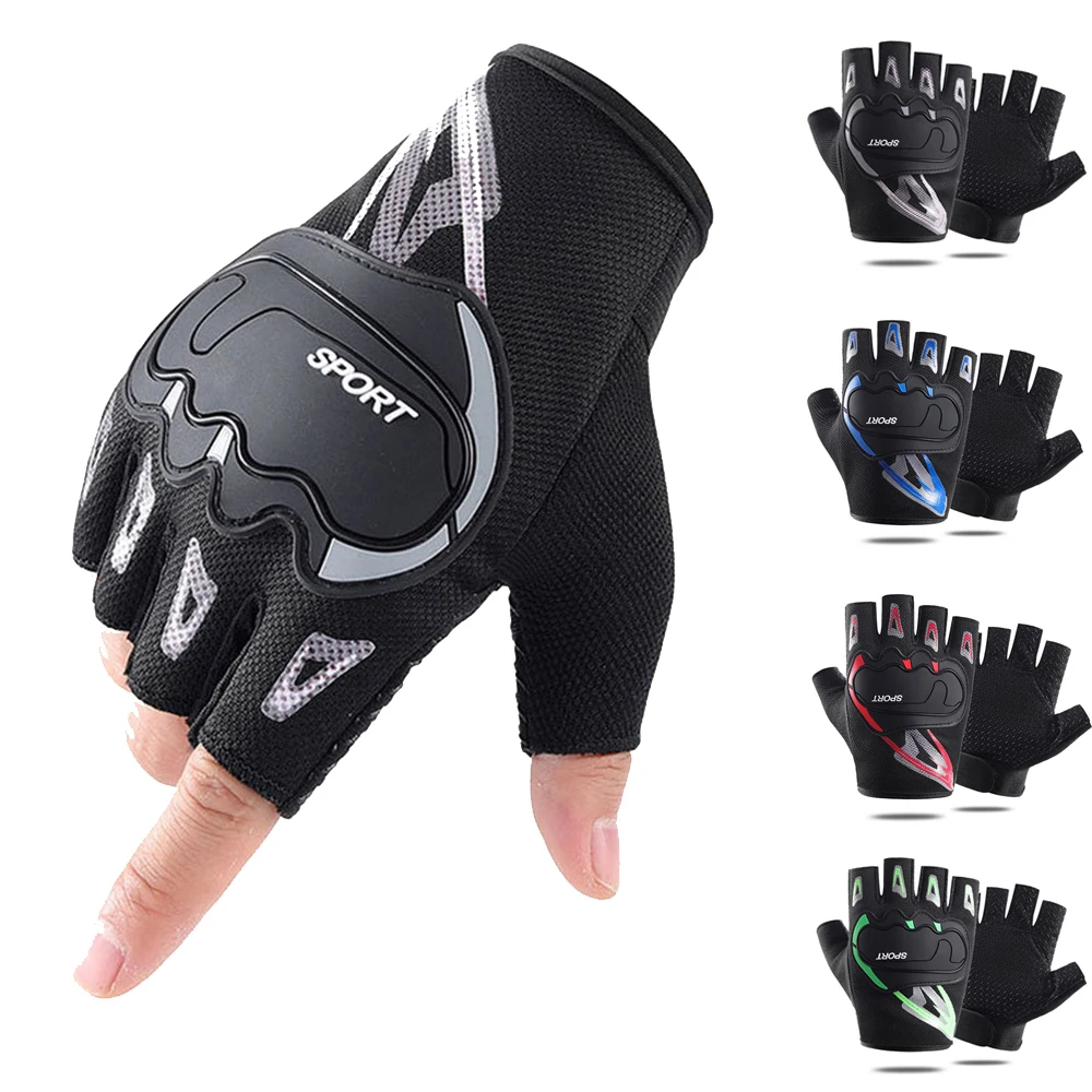 

Half Finger Cycling Gloves Bicycle Motorcyclist Gloves Gym Training Fitness Weightlifting Sport Fingerless Women Men Sport Glove