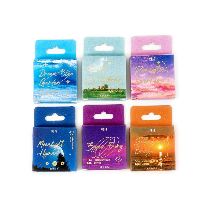 Декоративные наклейки с изображением неба 45 шт./корт. 3 8 см INS луна закат рукоделие