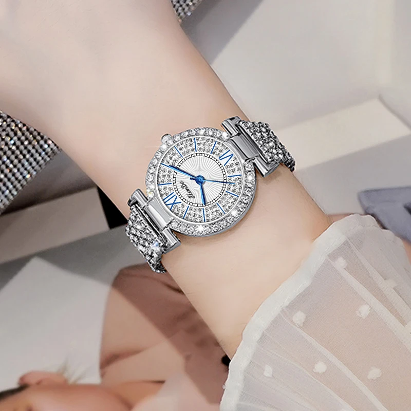 JLANDA New Fashion Elegance Ladies With Diamond Luxury Quartz Watch Stainless Steel Strap Waterproof Watches Relogio Feminino