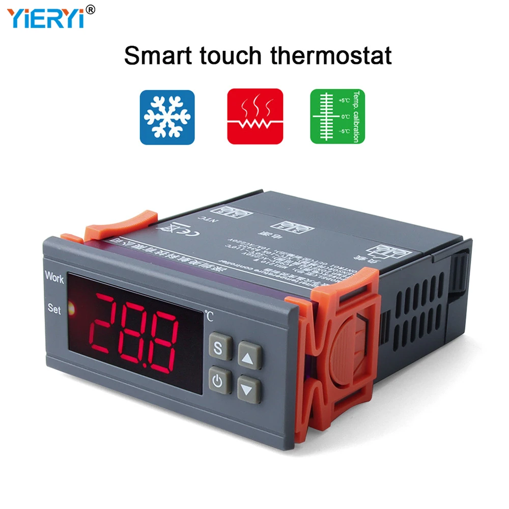 

MH1210W Digital Temperature Controller -50~110℃ Thermostat Regulator Heating Cooling Control with Sensor AC90-250V 10A 220V