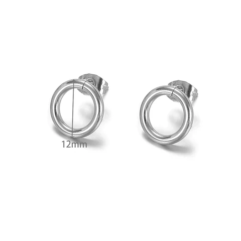 10 шт./лот, круглые серьги-гвоздики из нержавеющей стали для ювелирных изделий «сделай сам», изысканные простые серьги, аксессуары для изготовления поделок