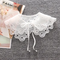 2022 sweet fake collar for women lace false collar white detachable collars girls shawl wrap dress clothes accessories