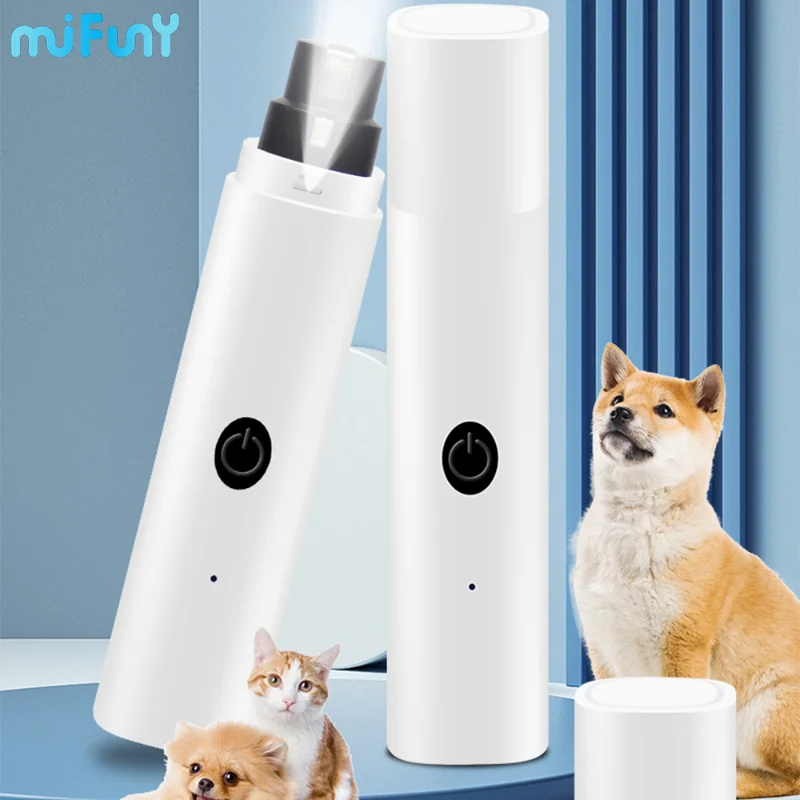 

Mifuny Electric Pet Nailclippers Light Manicure Sharpener for Dog Nail Cat with Light Nail Sharpener Usb Electric Pet Clipper