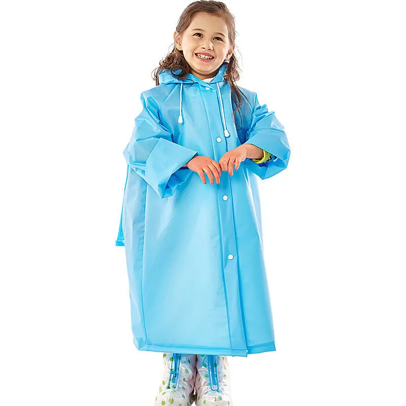 

Children's raincoat boys girls long full body storm proof rainband school bag, poncho hiking cloak outdoor rainstorm proof coat