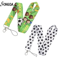 sport football fans lanyard ribbon keychain world cup souvenir neck rope straps id card pass gym mobile phone badge holder gift