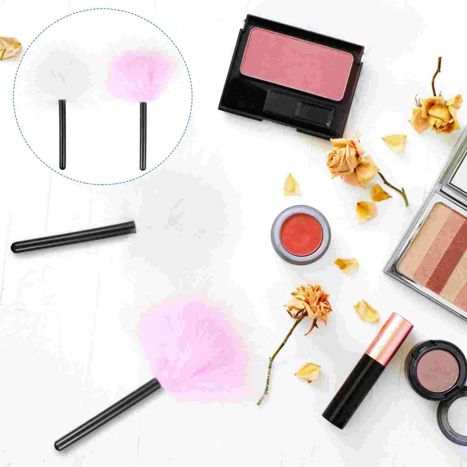 

2 Pcs Mini Cleaning Brush Makeup Powder Puff Powder Makeup Brush Purple Makeup Brushes Fluff Puff Fluffy Powder Brush