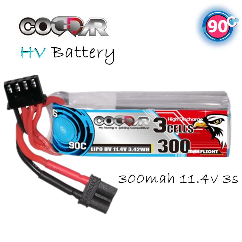 

Аккумуляторы CODDAR HV 3S 11,4 в 300 мАч 90C/180C RC Toys LiPo, 2/4 шт.