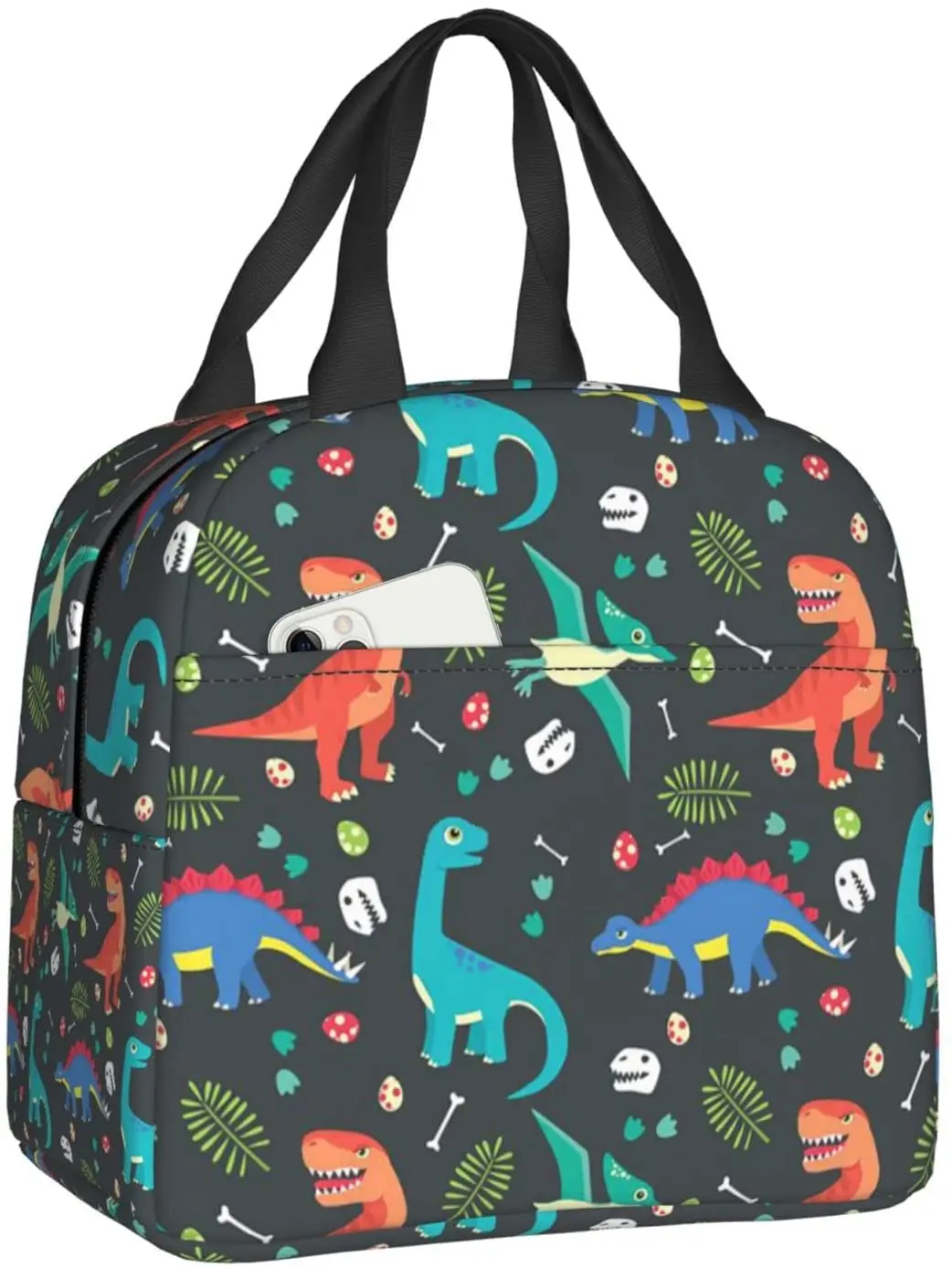 

Dinosaur Lunch Bag Insulated Reusable Lunch Box Thermal Tote Bag Container Cooler Bag for Women Men Travel/Picnic/Work/Beach