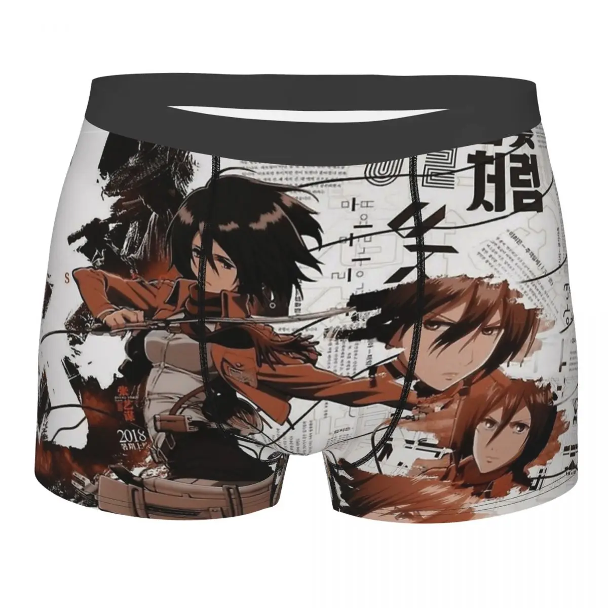 

Cool Attack On Titan Eren Jager Mikasa Ackerman Armin Arlert Underpants Homme Panties Man Underwear Shorts Boxer Briefs