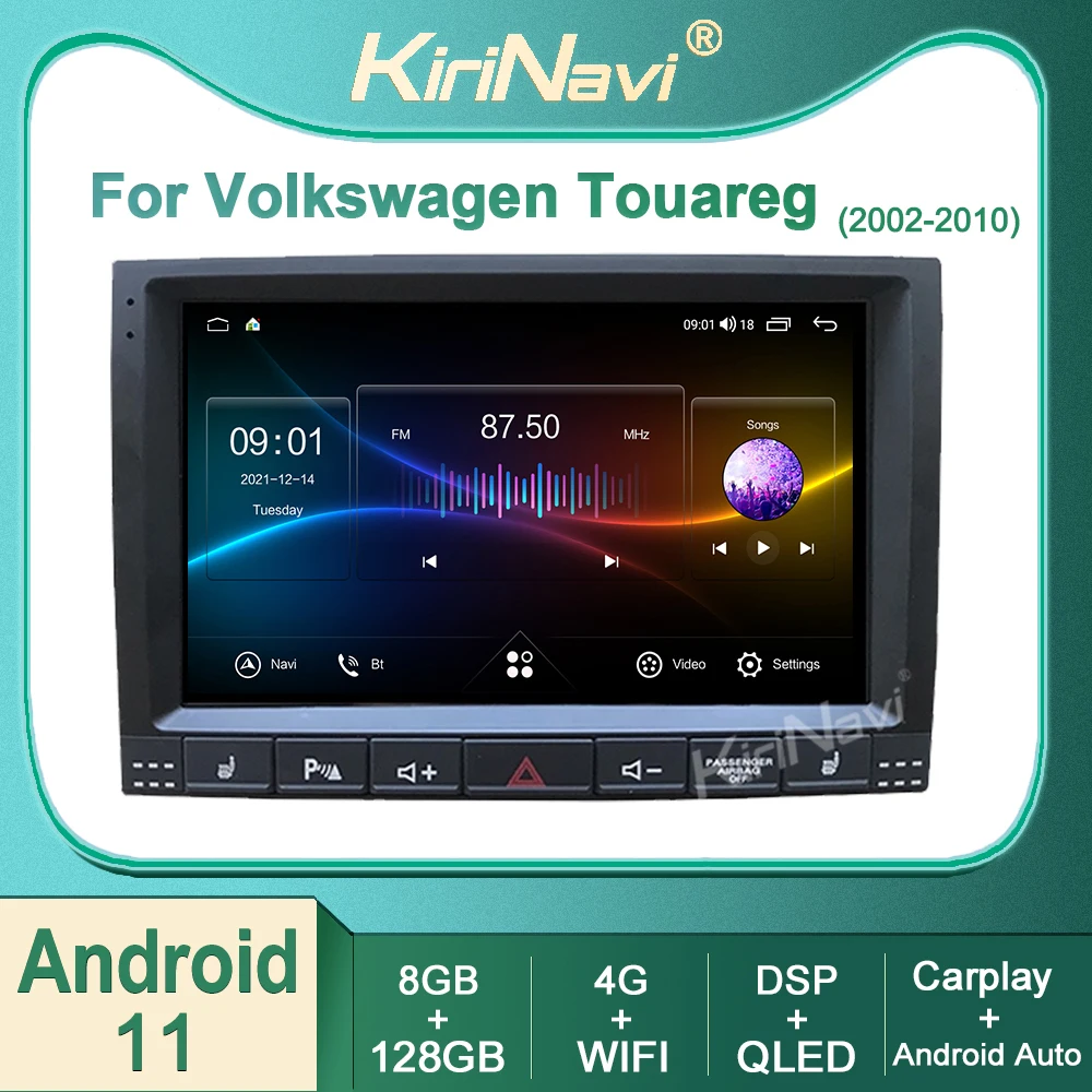 Kirinavi For VW Volkswagen Touareg 2002-2010 Android 11 Car Radio DVD Multimedia Video Player Auto Navigation GPS Stereo 4G WIFI
