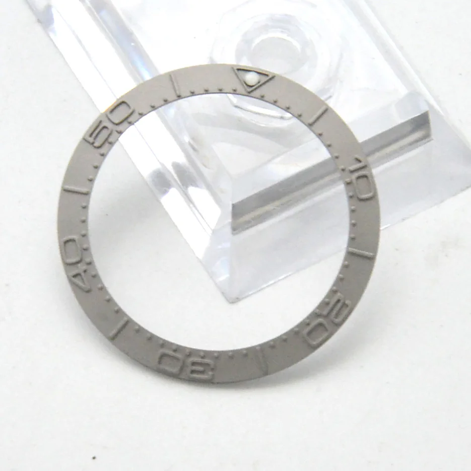 

38mm Watch Bezel Ceramic Ring Convex Silver Ring Mouth 's New Watch 300 Ring Mouth Watch Bezels Parts Men Watch Accessories