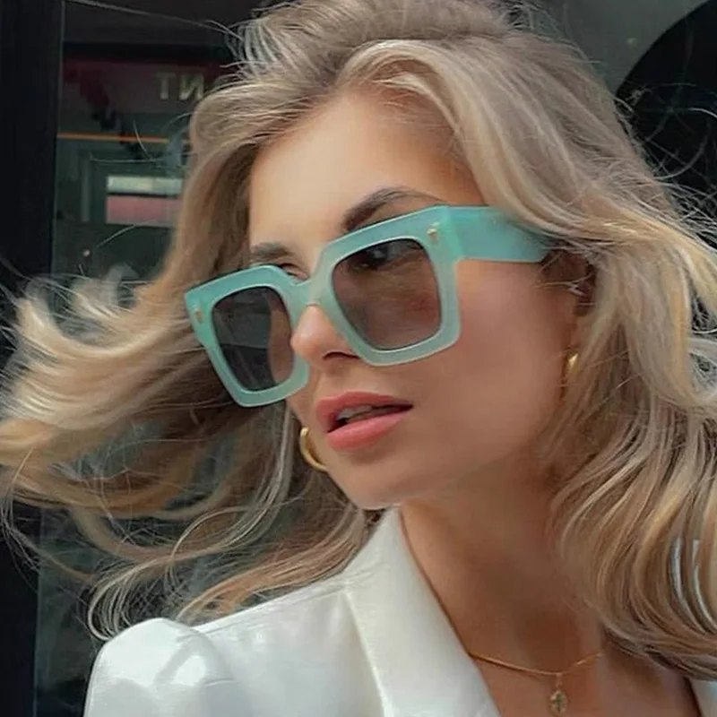 

Maricr 2022 Hip Hop Oversized Square Sunglasses Women Transparent Fashion Ins Style Jelly Summer Sunglasses Vacation Glasses