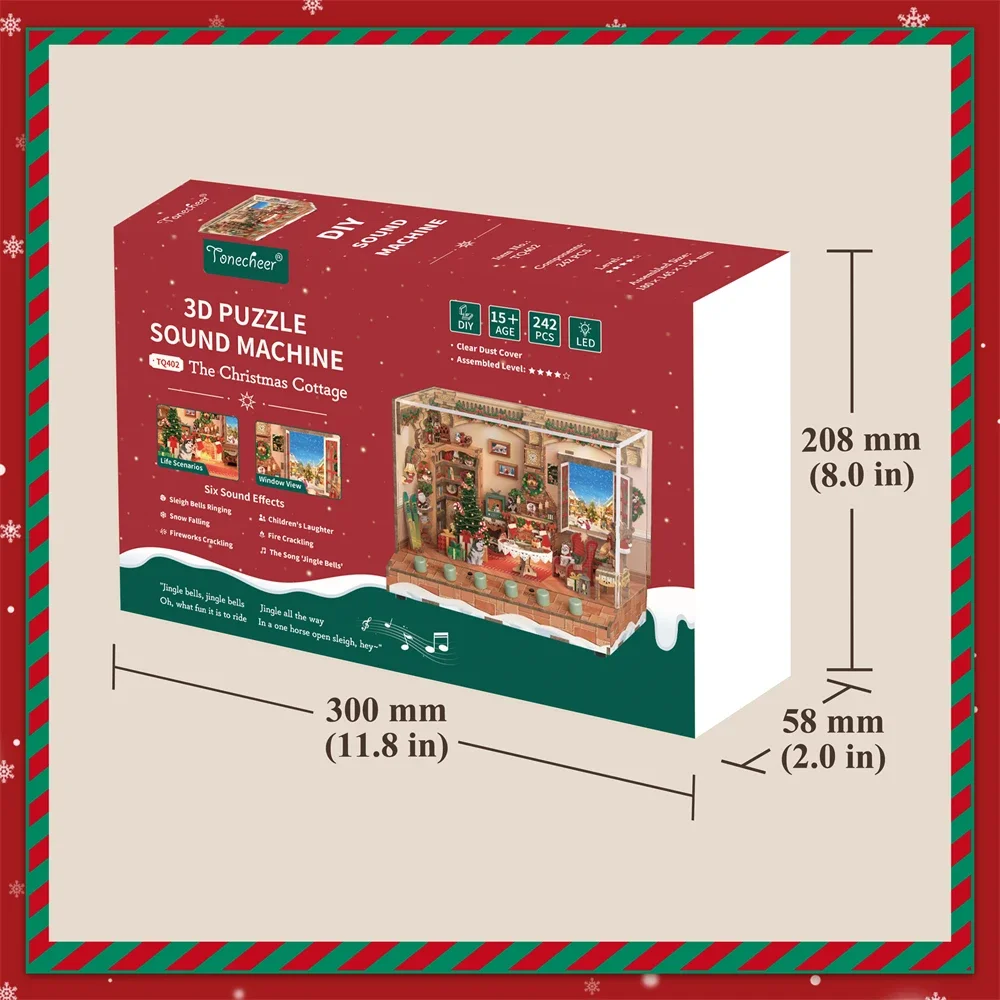 Tonecheer Рождественский коттедж звуковая машина детские рождественские игрушки
