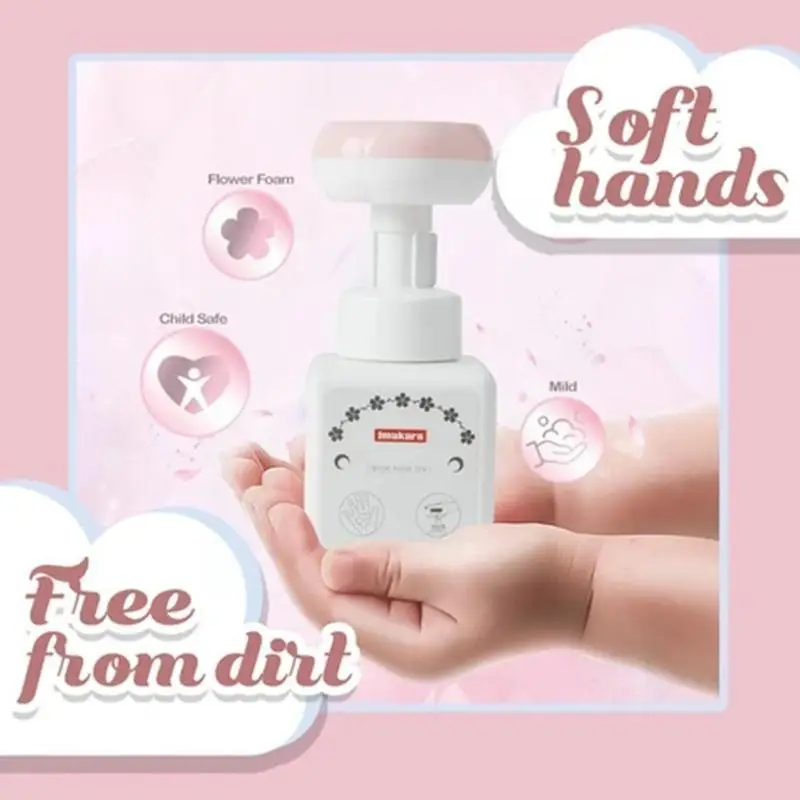 

Cute Petal Mousse Foam Hand Soap Foam type children's bottle portable student petal shape baby household press Z7P8
