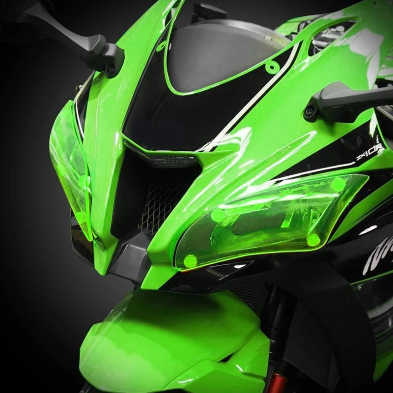 

For KAWASAKI NINJA ZX-10R ZX10R ZX 10R 2016-2020 2018 2017 Motorcycle Acrylic Headlight Guard Head Light Lens Cover Protector