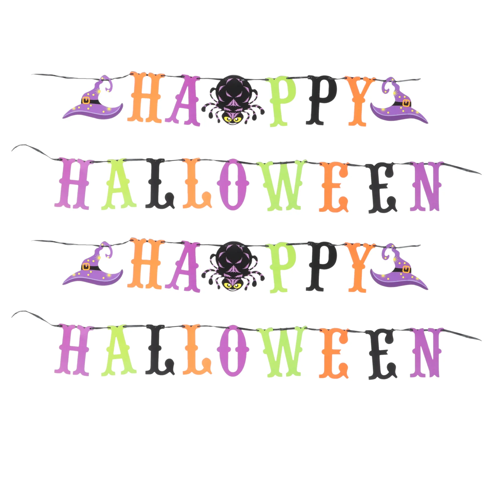 

Banner Party Decor Witch Garland Bunting Spider Hat Happy Flag Wall Garlandsdecors Garden Supplies Buntings Paper Hanging