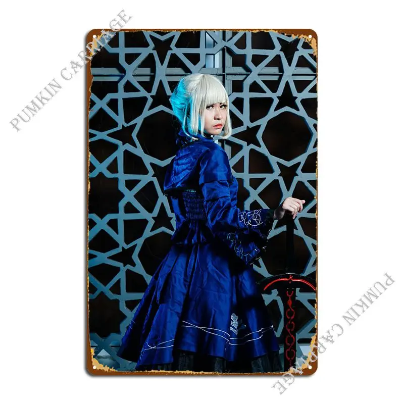 

Saber Alter Metal Plaque Poster Club Printing Decoration Club Tin Sign Poster
