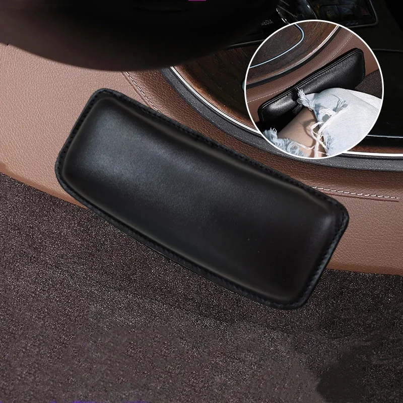 Seat Supports Leather Knee Pad for Car Interior Pillow Comfortable Elastic Cushion Memory Foam Leg Pad Thigh Support Accessories images - 6