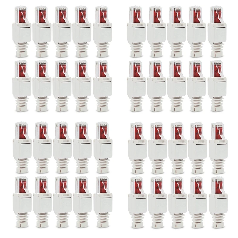 

40 X Network Connectors Tool-Free RJ45 CAT6 LAN UTP Cable Plug Without Tools Cat5 Cat7 Installation Cable Patch Cable