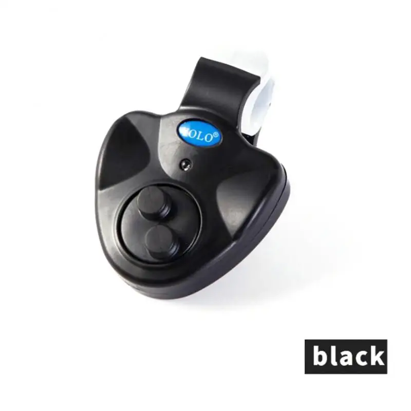 

Fishing Bite Hook Alarm Black Led Flash Anti-slip Abs Button Cell Fishing Supplies Sea Rod Throwing Rod Fishing Reminder Alarm